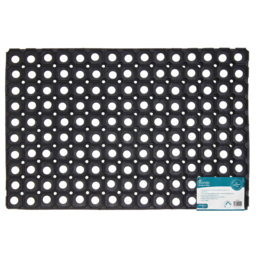JVL Rondo Rubber Scraper Door Mat 40 x 60cm 2 Pack - Black - JVL Homewares - Wilko - thumbnail 5