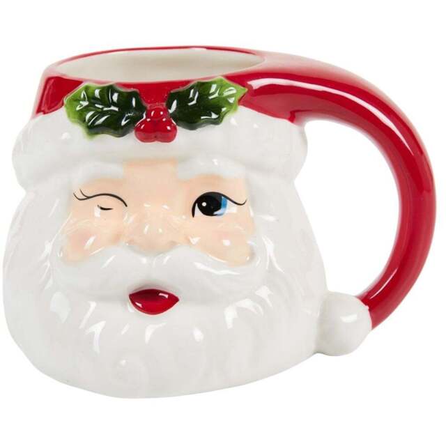 Winking Santa Mug Red and White - Santa's Chalet - Wilko - image 1