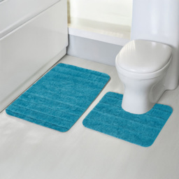 Velosso Lexington Jade Bath Mat Set - Size: 50 x 80 x 1cm - Green - Wilko - thumbnail 3