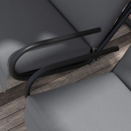 Outsunny 2 Seater Grey Swing Chair with Canopy - Size: 168 x 66 x 25cm - Wilko - thumbnail 4