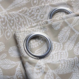 Alan Symonds Fern Cream Blackout Ring Top Eyelet Curtains 111 x 183cm - Size: W 111 x D 183cm - Wilko - thumbnail 5
