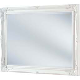 Yearn White French Style Carved Bevelled Mirror 105 x 75cm - Wilko
