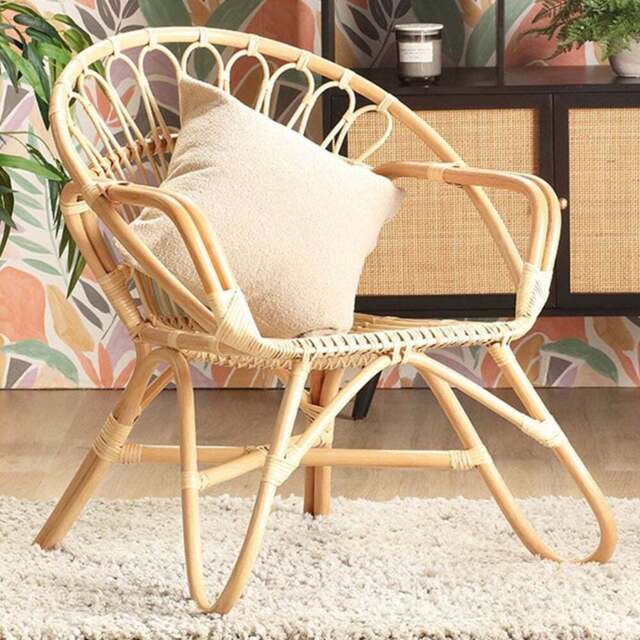 Desser Nordic Natural Rattan Chair - Size: Single - Cream - Desser Furniture - Wilko - image 1