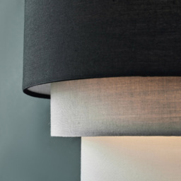 ValueLights Aztec 3-Tier Black Fabric Ceiling Light Shade - Size: 30 x 20 x 30cm - Wilko - thumbnail 6