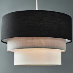 ValueLights Aztec 3-Tier Black Fabric Ceiling Light Shade - Size: 30 x 20 x 30cm - Wilko - thumbnail 5