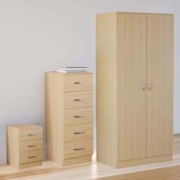 VIDA DESIGNS Riano Pine 3 Piece Narrow Bedroom Furniture Set - Wilko
