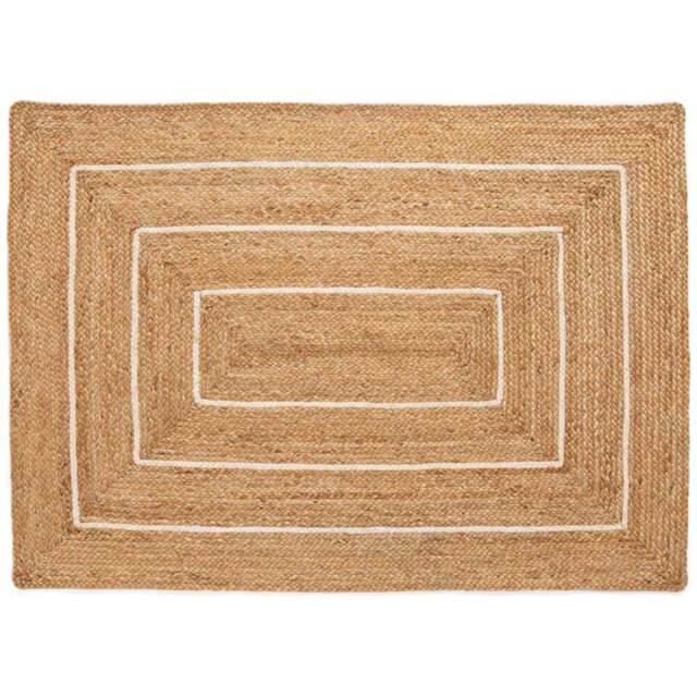 Prestbury Natural Border Braided Rug 120 x 170cm - Brown - Wilko - image 1