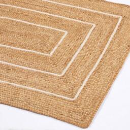 Prestbury Natural Border Braided Rug 120 x 170cm - Brown - Wilko - thumbnail 4
