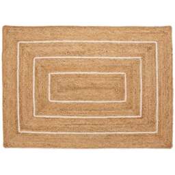 Prestbury Natural Border Braided Rug 120 x 170cm - Brown - Wilko - thumbnail 1