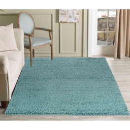 Desire Rugs Oxford Duck Egg Plain Shaggy Runner Rug 60 x 220cm - Duckegg - Wilko - thumbnail 6