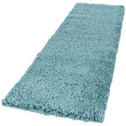 Desire Rugs Oxford Duck Egg Plain Shaggy Runner Rug 60 x 220cm - Duckegg - Wilko - thumbnail 1