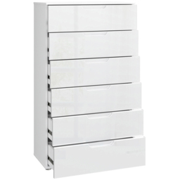 Florence Sienna 6 Drawer White High Gloss Chest of Drawers - Furniture To Go - Wilko - thumbnail 5