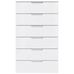 Florence Sienna 6 Drawer White High Gloss Chest of Drawers - Furniture To Go - Wilko - thumbnail 4