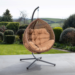 Artemis Brown Bradshaw Swing Egg Pod Chair - Size: 190 x 103 x 80cm - Wilko - thumbnail 4