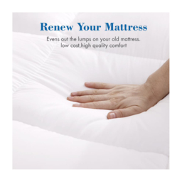 Alivio King Size Microfibre Quilted Mattress Topper - White - Wilko - thumbnail 4
