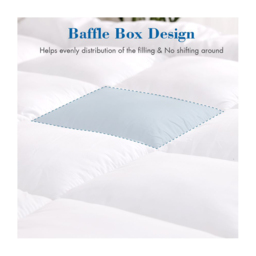 Alivio King Size Microfibre Quilted Mattress Topper - White - Wilko - thumbnail 5