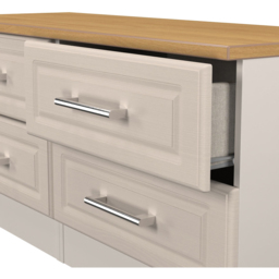 Crowndale Kent 4 Drawer Kashmir Ash and Modern Oak Bed Box Ready Assembled - Kashmir Ash & Modern Oak - Wilko - thumbnail 7