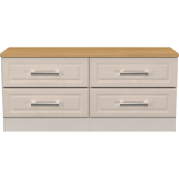 Crowndale Kent 4 Drawer Kashmir Ash and Modern Oak Bed Box Ready Assembled - Kashmir Ash & Modern Oak - Wilko - thumbnail 3