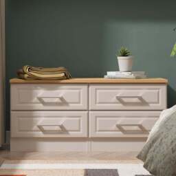 Crowndale Kent 4 Drawer Kashmir Ash and Modern Oak Bed Box Ready Assembled - Kashmir Ash & Modern Oak - Wilko - thumbnail 1