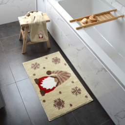 Allure Bath Fashions Luxury Gonk Christmas Brown Non Slip Bath Mat 50 x 80cm - Size: 50 x 85 x 1cm - Natural - Wilko - thumbnail 3