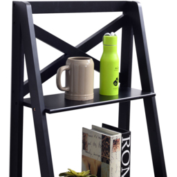 Costway 4 Shelf Black Wooden Ladder Bookcase - Size: 88.9 x 61 x 10.16cm - Wilko - thumbnail 6