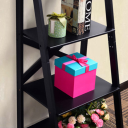 Costway 4 Shelf Black Wooden Ladder Bookcase - Size: 88.9 x 61 x 10.16cm - Wilko - thumbnail 7