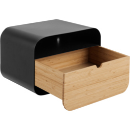 Florence Joliet Single Drawer Single Shelf Black and Bamboo Wall Mounted Bedside Table - Furniture To Go - Wilko - thumbnail 6