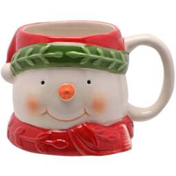 The Seasonal Gift Co. Santa & Friends Nordic Snowy Ceramic Mug - Size: 9.5 x 14 x 10cm - White - Wilko - thumbnail 1