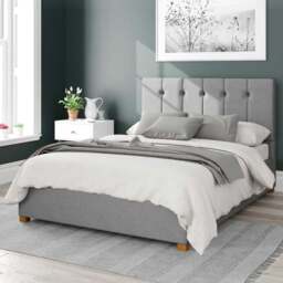 Aspire Hepburn Small Double Grey Eire Linen Ottoman Bed - Aspire Beds - Wilko - thumbnail 1