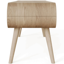 GFW Vionna Single Drawer Single Shelf Natural Oak Curved TV Unit - Size: 50 x 140 x 38.5cm - Wilko - thumbnail 6