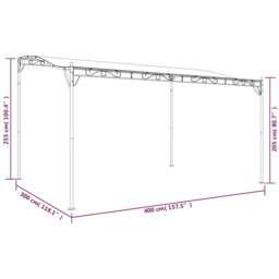 vidaXL 4 x 3m Anthracite Gazebo Canopy - Grey - Wilko - thumbnail 6