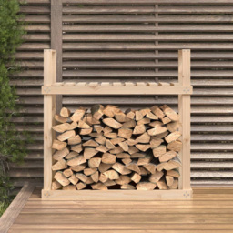 vidaXL Solid Pine Wood Firewood Rack 110 x 35 x 108.5cm - Size: 108.5 x 110 x 35cm - n/a - Wilko - thumbnail 3