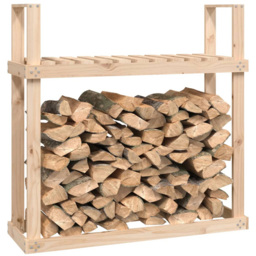 vidaXL Solid Pine Wood Firewood Rack 110 x 35 x 108.5cm - Size: 108.5 x 110 x 35cm - n/a - Wilko - thumbnail 4