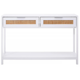 Interiors by Premier Sherman 2 Drawer White Console Table - Size: 116 x 38 x 76cm - Multi - Wilko - thumbnail 4