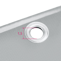 tectake Waterproof Mould Resistant Tarpaulin Protective Cover 500 x 300cm - Size: 0.5 x 500 x 300cm - Grey - Wilko - thumbnail 7