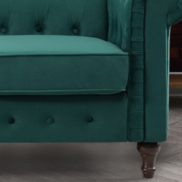 Pelham 3 Seater Green Velvet Sofa - Artemis Home - Wilko - thumbnail 4