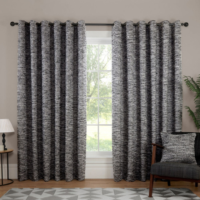 Castelia Eyelet Curtain 168 x 183cm - Size: W 168 x D 183cm - Wilko - image 1