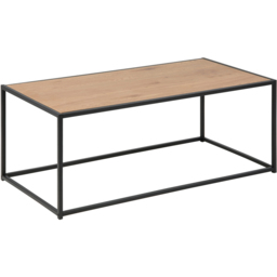 Florence Seaford Oak and Black Metal Coffee Table - Furniture To Go - Wilko - thumbnail 3