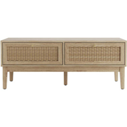 Bordeaux 2 Drawer Oak Effect Coffee Table - Size: 500 x 1102 x 432cm - Brown - LPD Home - Wilko - thumbnail 4