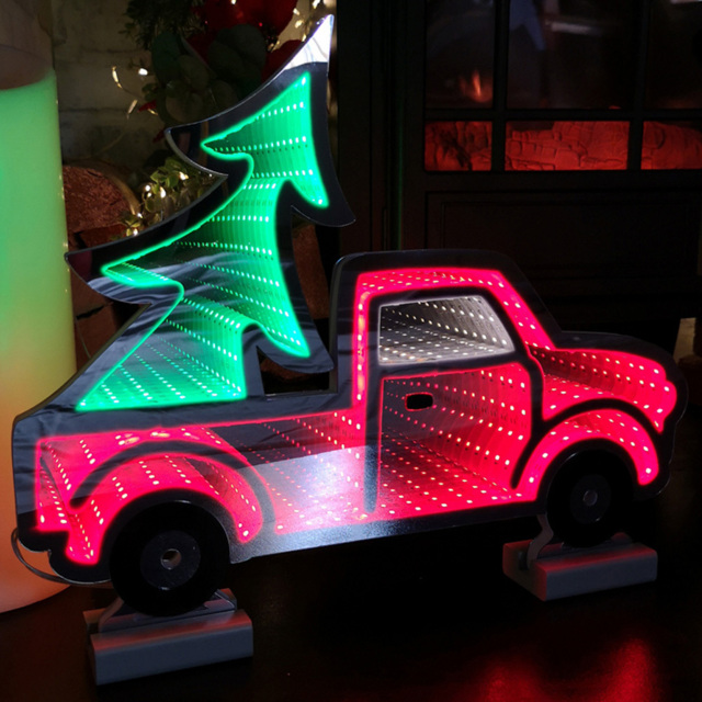 Samuel Alexander Infinity Light Up Truck Christmas Decoration 40cm - Size: 32 x 40 x 40cm - Red - Wilko - image 1