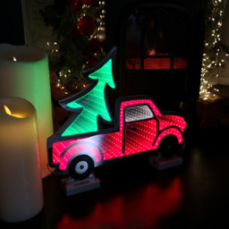 Samuel Alexander Infinity Light Up Truck Christmas Decoration 40cm - Size: 32 x 40 x 40cm - Red - Wilko - thumbnail 4
