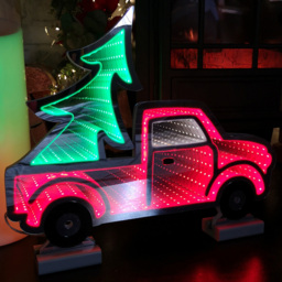 Samuel Alexander Infinity Light Up Truck Christmas Decoration 40cm - Size: 32 x 40 x 40cm - Red - Wilko