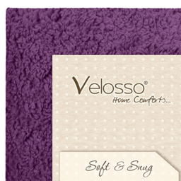 Velosso Single Purple Teddy Fleece Fitted Sheet - Wilko - thumbnail 4