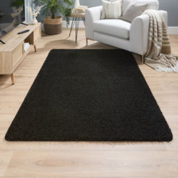 My Rug Black Rug 100 x 150cm - Size: 100 x 150 x 2cm - Wilko - thumbnail 3