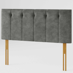 Aspire Furniture Hepburn King Size Granite Soft Touch Linen Headboard - Grey - Aspire Beds - Wilko - thumbnail 3