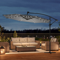 Living and Home 4 Piece Square Parasol Base with Cross Base 100 x 100cm - Size: 3m - Grey - Wilko - thumbnail 7
