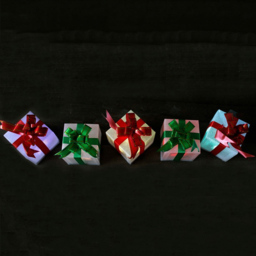Marco Paul LED Christmas Present Decoration Ornament 5 Pack - Size: 5 x 5 x 5cm - Multi - Wilko - thumbnail 4