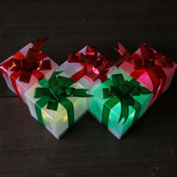 Marco Paul LED Christmas Present Decoration Ornament 5 Pack - Size: 5 x 5 x 5cm - Multi - Wilko - thumbnail 3