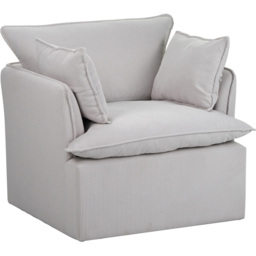 Snuggle Armchair with Stool - Grey - Size: Single - XC-Home - Wilko - thumbnail 7