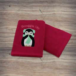 Noel Square Penguins Snuggle Red Hand Towel 2 Pack - Size: 66 x 41 x 1cm - Wilko - thumbnail 6